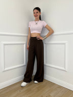 T-shirt Crop Lumina LC240001 Rosa