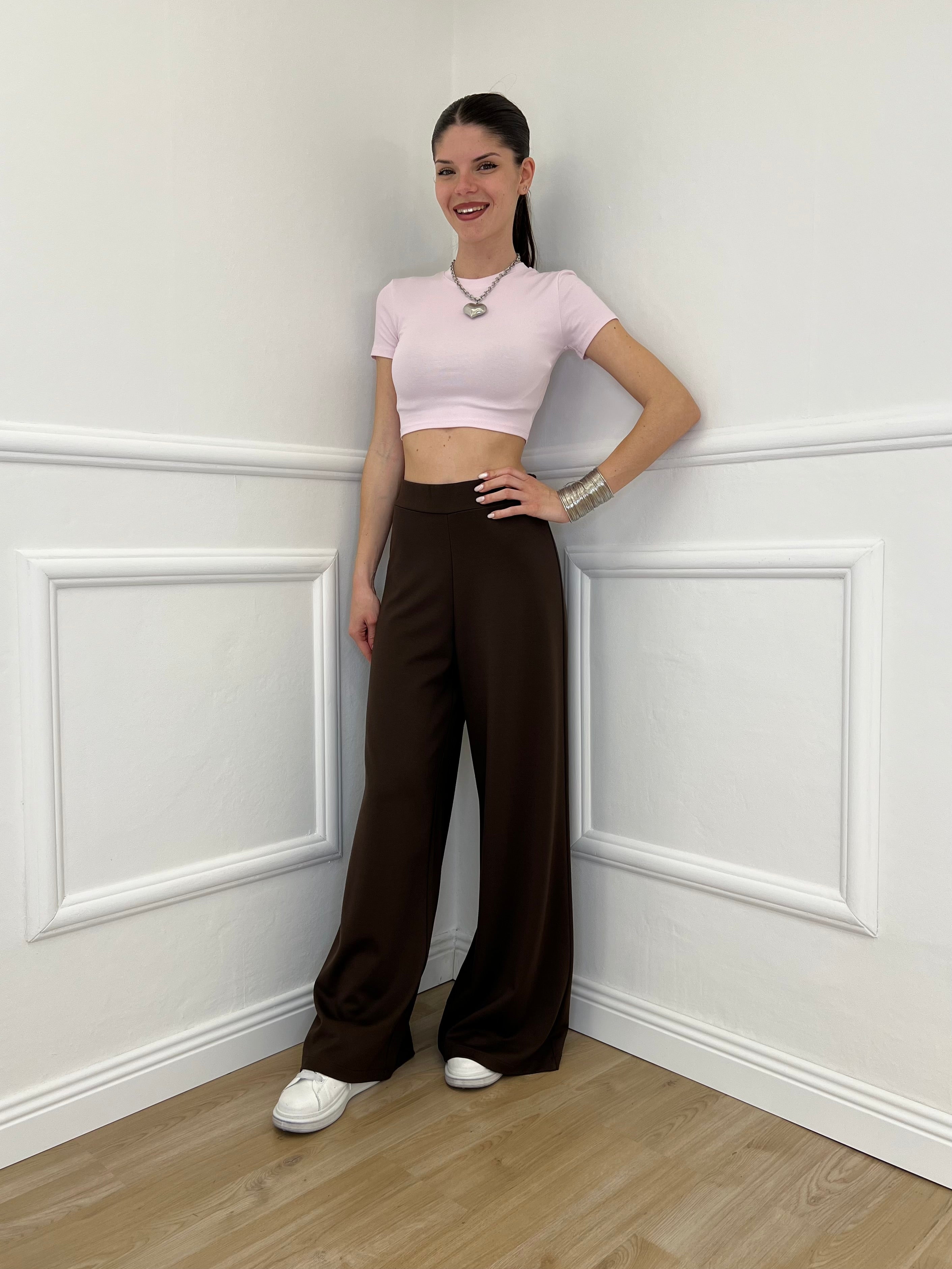 T-shirt Crop Lumina LC240001 Rosa