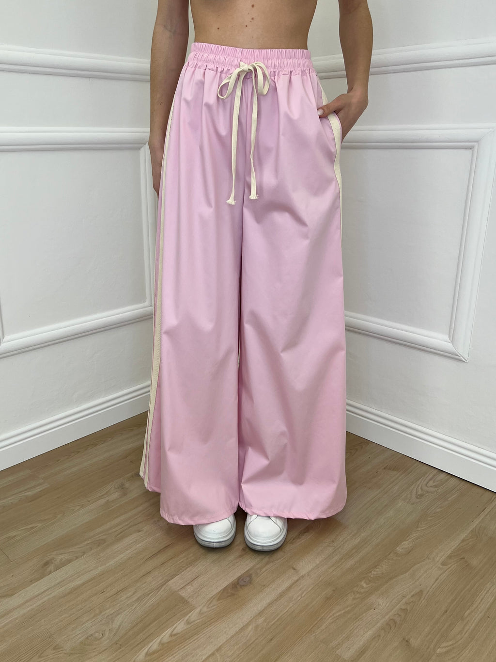 Pantalone Palazzo Bande 7809 Rosa