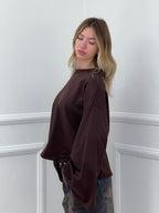 T-shirt Maniche Lunghe Ampie BM270 Marrone