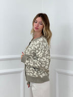 Cardigan Coreana Maculato 1907 Ecru