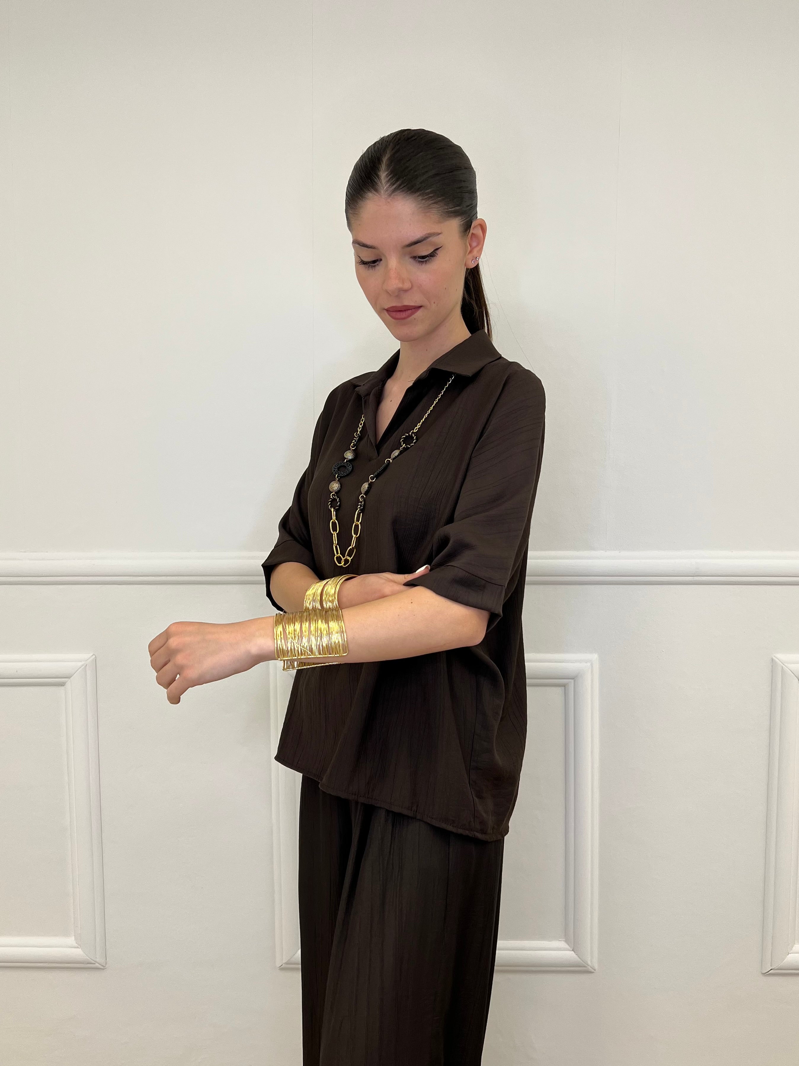 Camicia Fluida Strop 26081 Moro