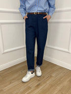 Pantalone Balloon Chambray 36893 Blu