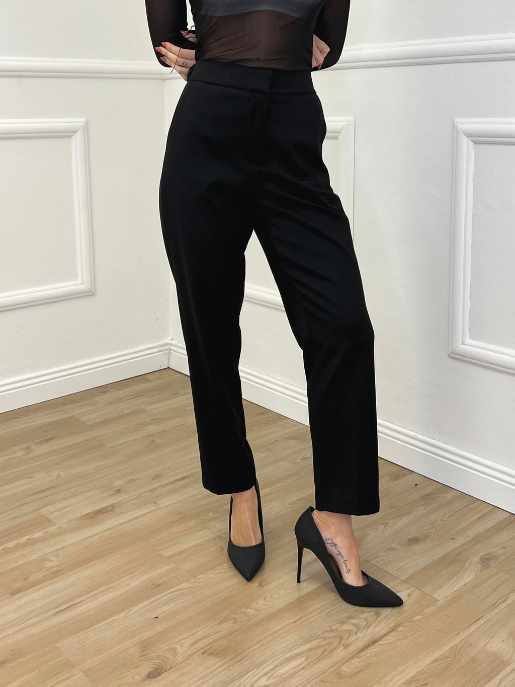 Pantalone Regular Gabardine 83487 Nero