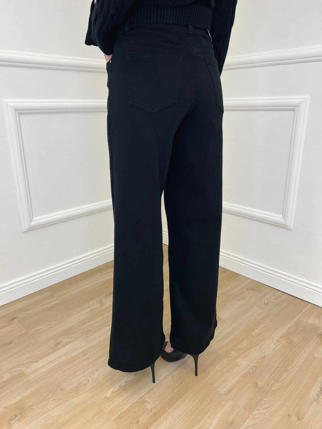 Jeans Palazzo T1001-1 Nero