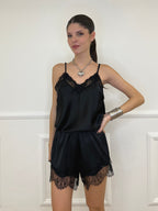 Shorts Lingerie Pizzo L337 Nero
