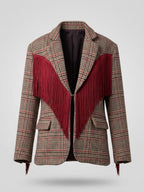 Giacca Galles con Frange A20352 Bordeaux