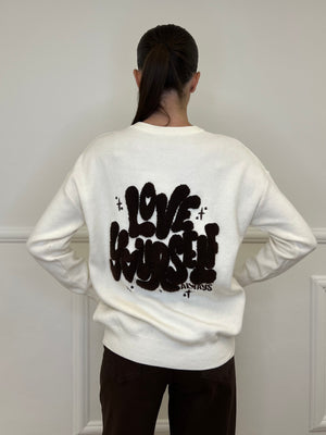 Maglia Love 4982608 Panna