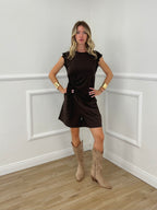Maglia Con Pizzo e Nodo 8388 Marrone