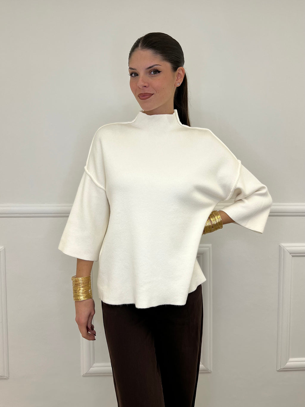 Maglia Profili 8162 Panna