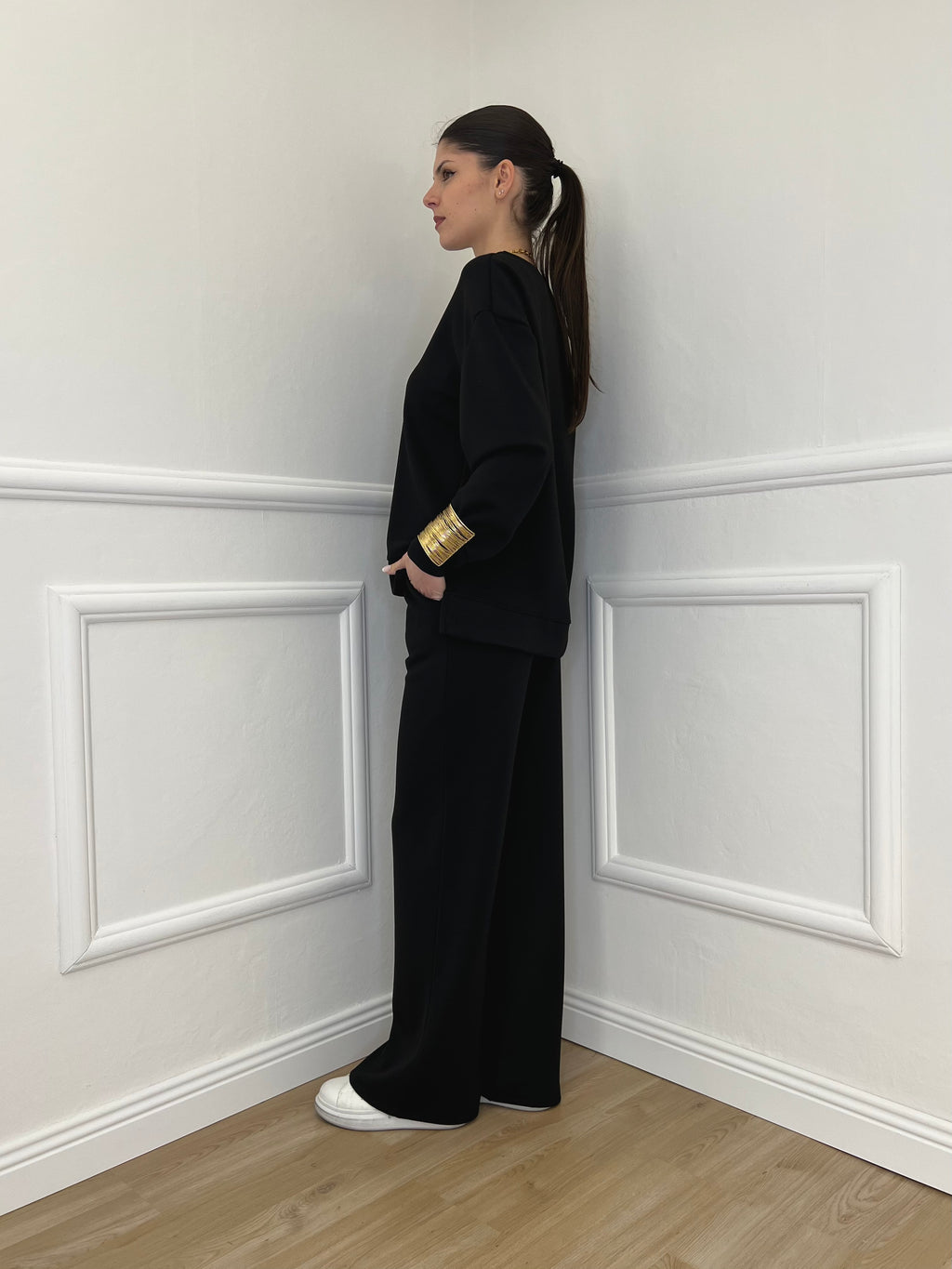 Tuta Over Girocollo 19143 Nero