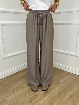 Pantalone Froissé Coulisse 81005 Taupe