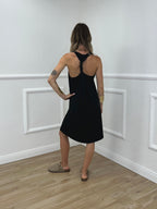 Vestito Cotone Cut Out A0894 Nero