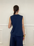 Gilet Fiocco Punto Milano 42144 Blu