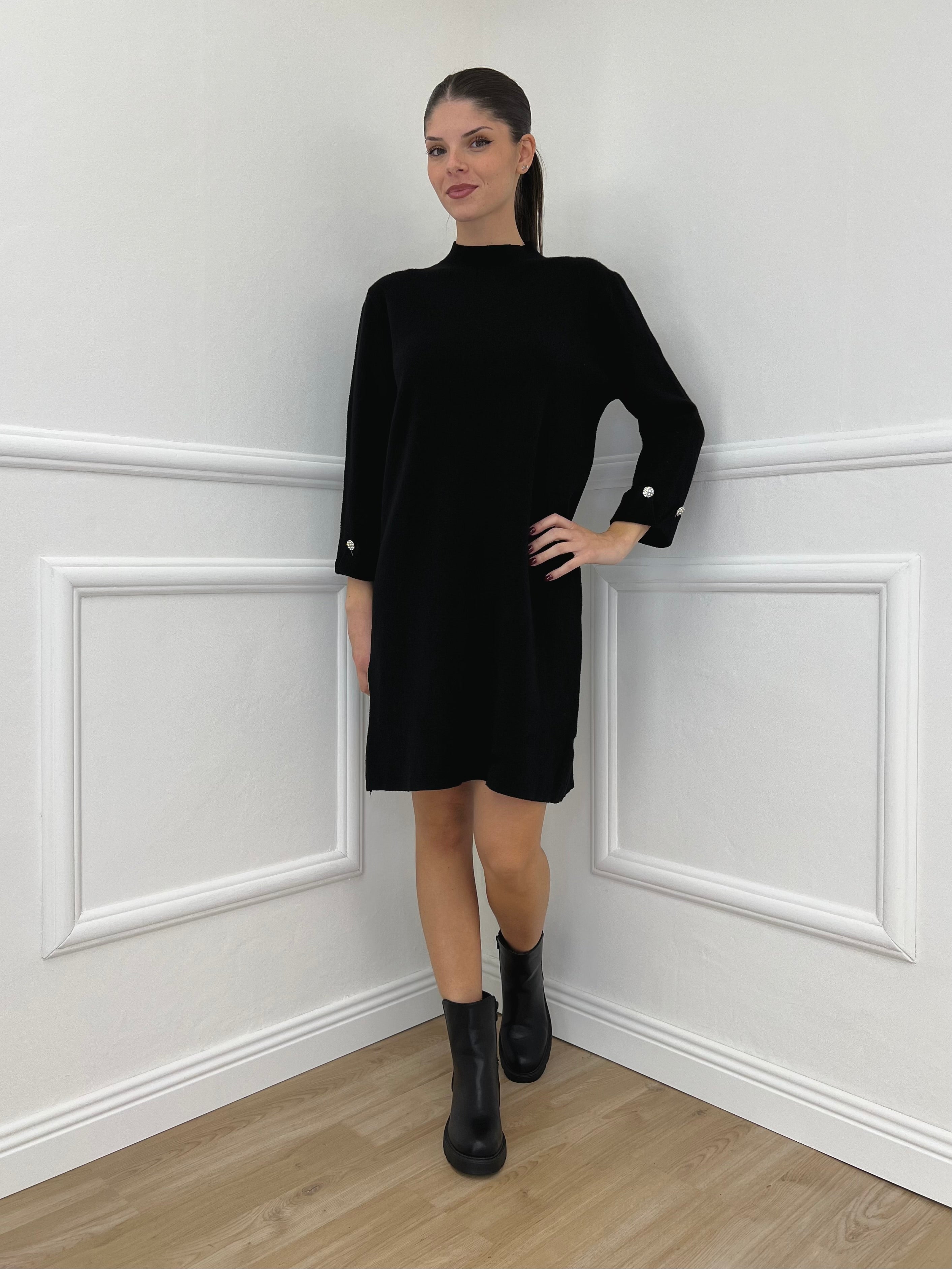 Abito in Maglia 9432 Nero