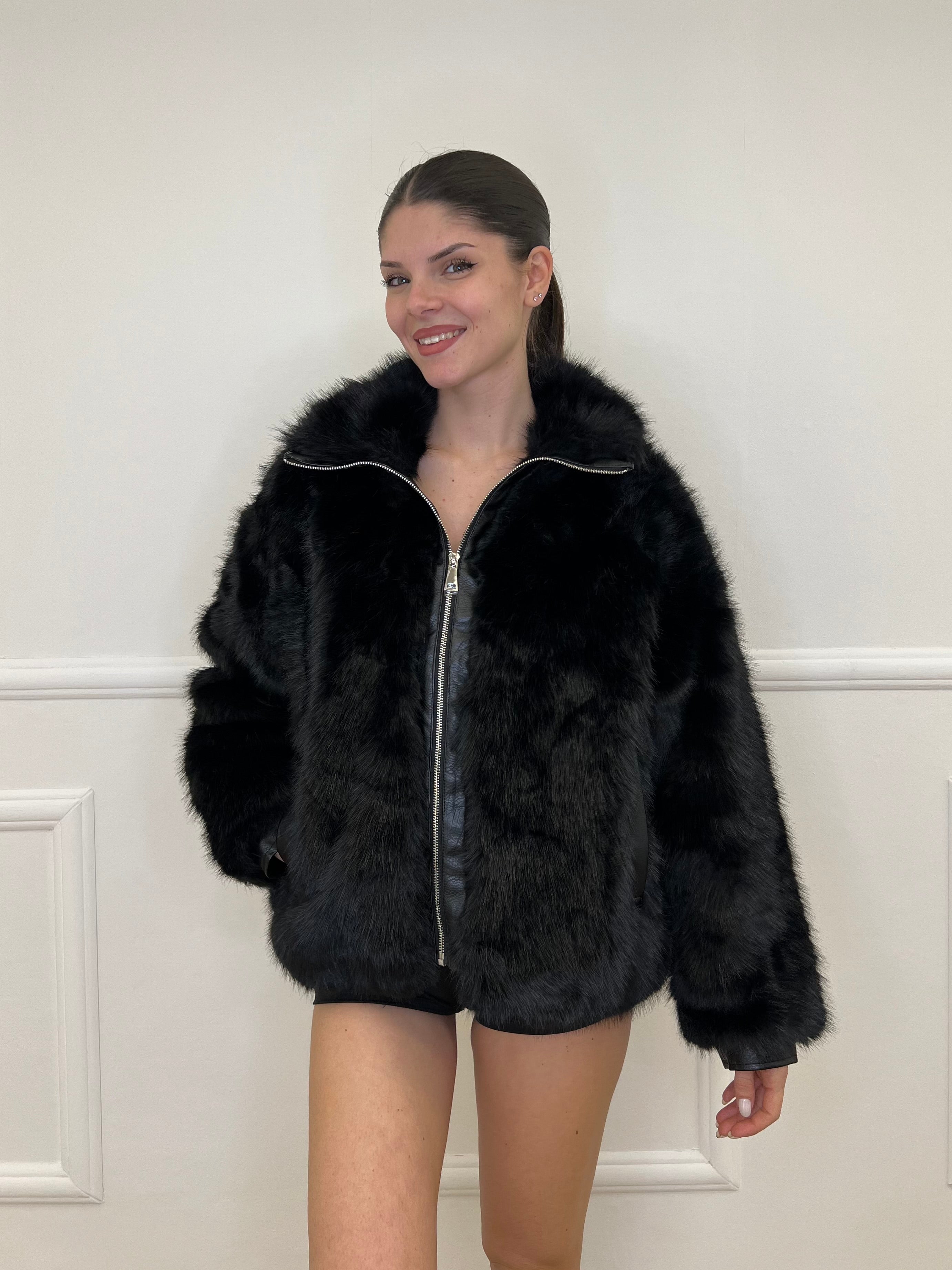 Pelliccia Interno Maculato SH1621 Nero