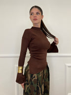 Maglia Drappeggio 081168 Moro