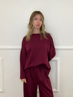 Tuta Over in Viscosa 3277 Bordeaux