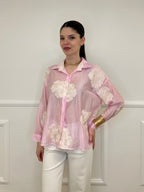 Camicia Tencel Ricami 7357 Rosa