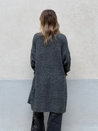 Cardigan Lana e Viscosa Bouclé 125 Grigio