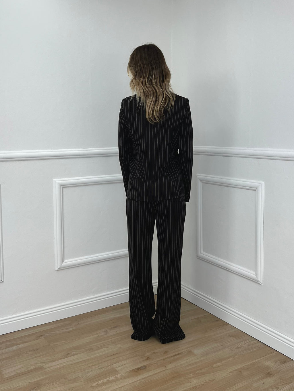 Tailleur Gessato Monopetto 83459 Marrone