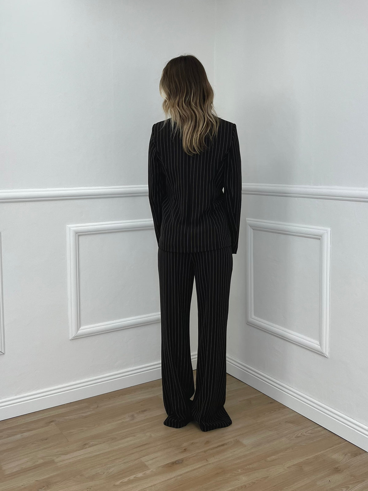 Tailleur Gessato Monopetto 83459 Marrone
