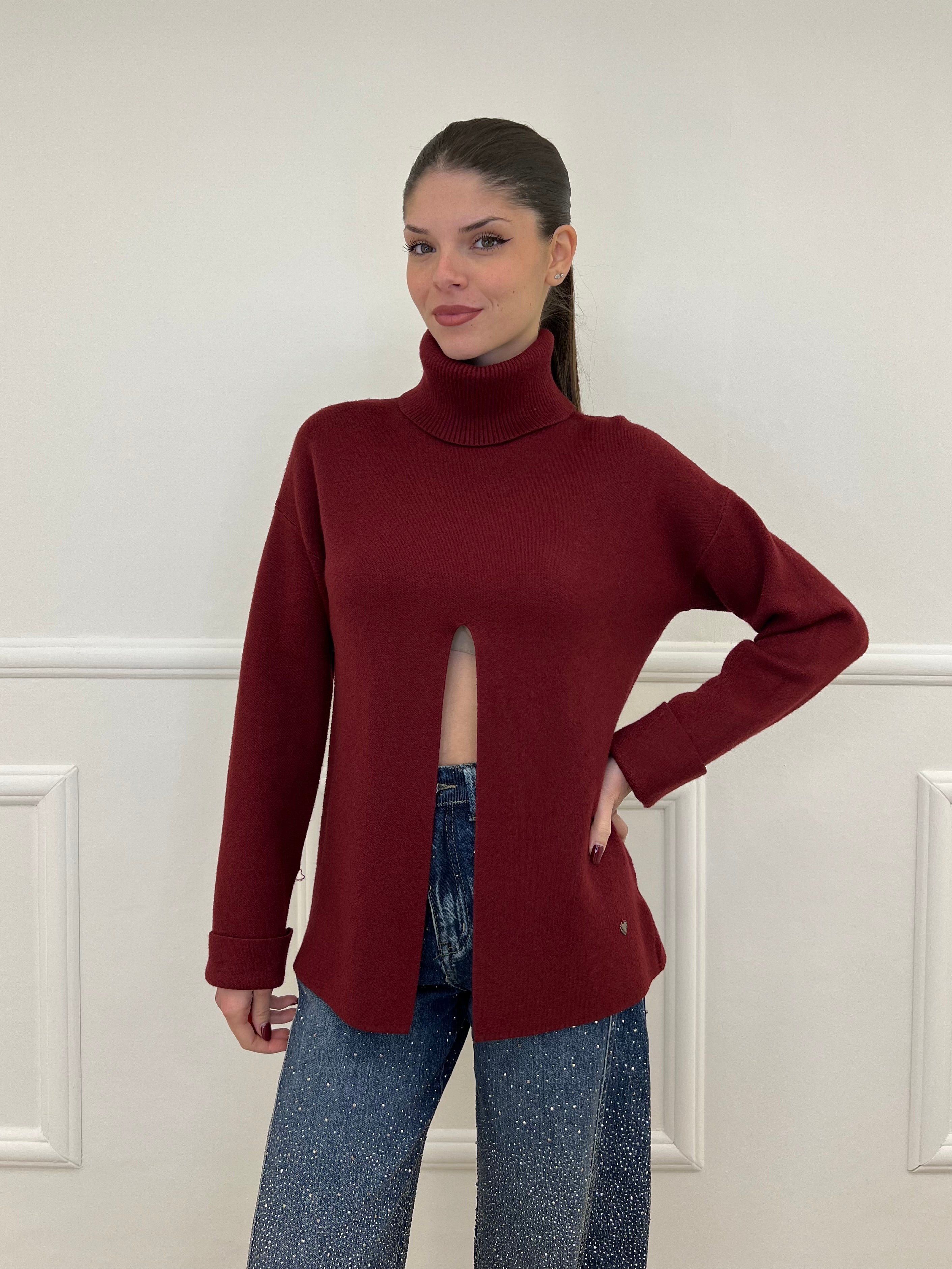Maglia Spacco 10834 Bordeaux