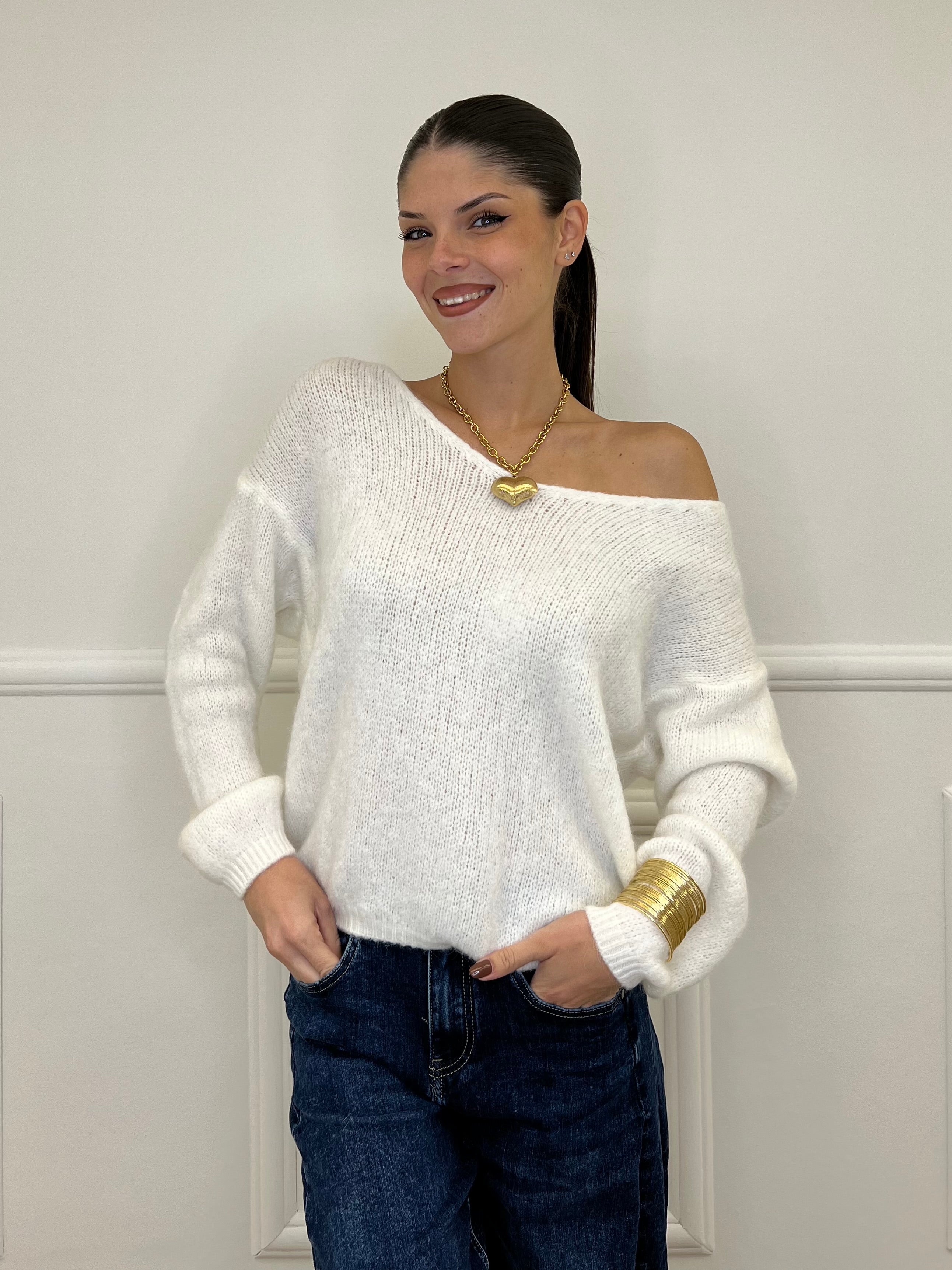 Maglia a V Alpaca 24103