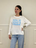 Maglia "Non Mi Dovete Stressare" 3695 Bianco