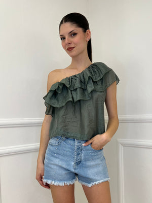 Top Monospalla Tencel 6587 Verde