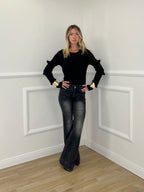 Jeans Flare Push Up H3851-11A Antracite