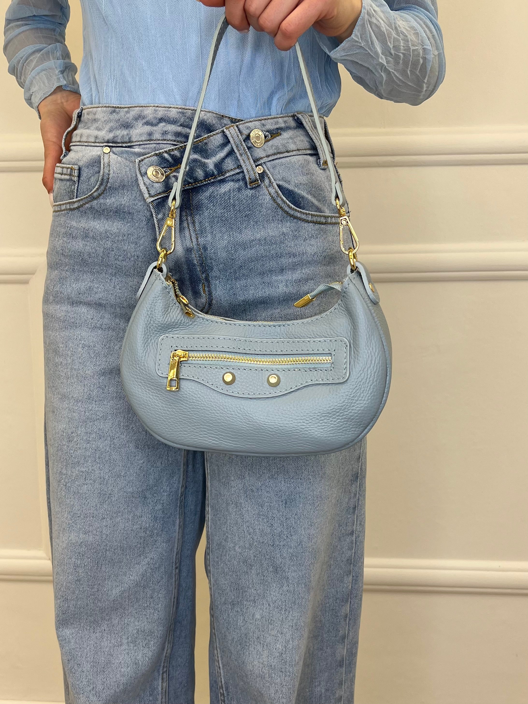 Borsa Hobo Con Borchie CHLOE Vera Pelle