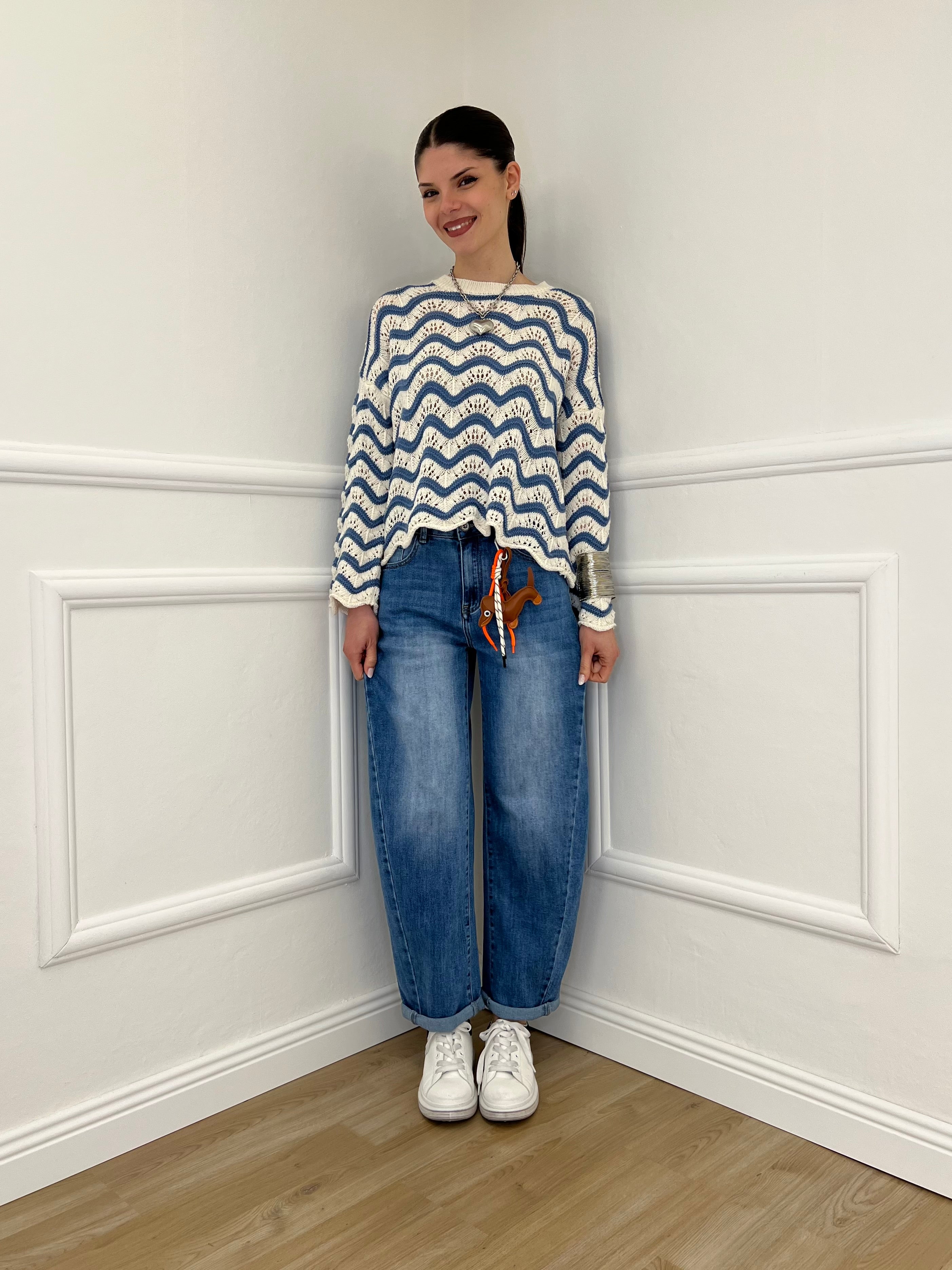 Jeans Balloon Slim 9319 Azzurro