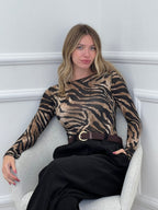 Maglia Ultralight con Cashmere Zebra a Barchetta