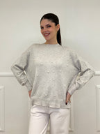 Maglia Perle Girocollo 7313 Ecru