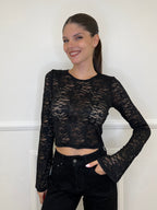 Maglia Crop Pizzo 7075 - Bazar Abbigliamento