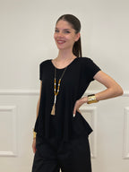 Maglia Over Viscosa 22225 Nero