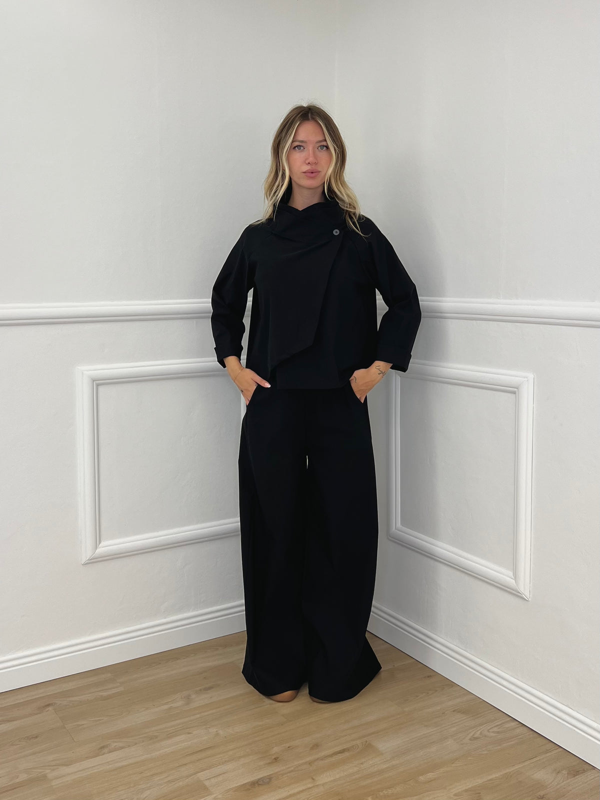 Pantalone Palazzo Punto Milano 3015 Nero
