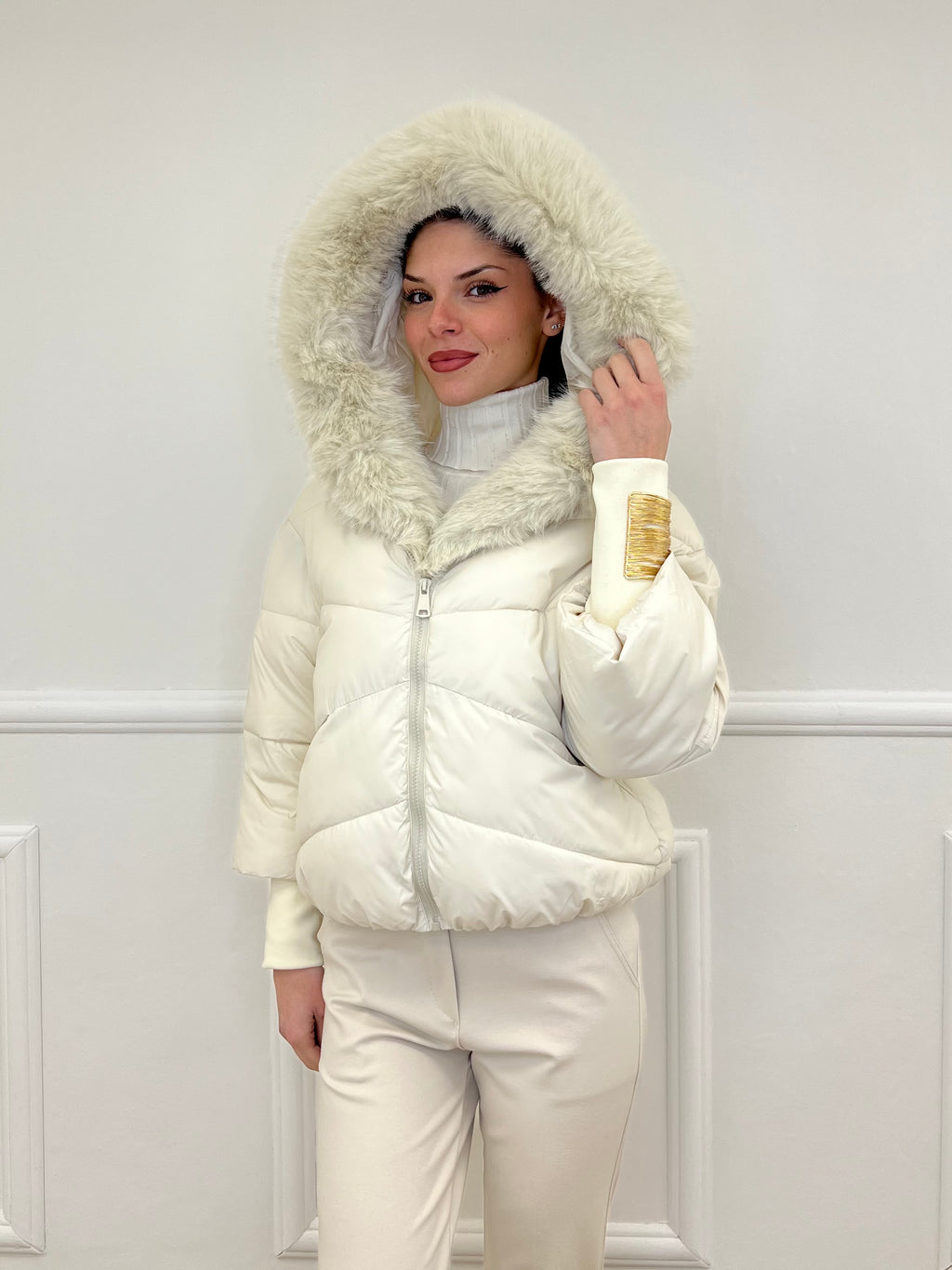 Piumino Over 2884 Panna