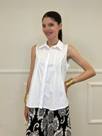 Camicia Smanicata Popeline 2808 Bianco