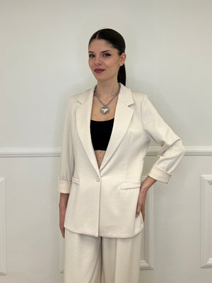 Blazer in Viscosa 27435 Ecru
