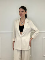 Blazer in Viscosa 27435 Ecru