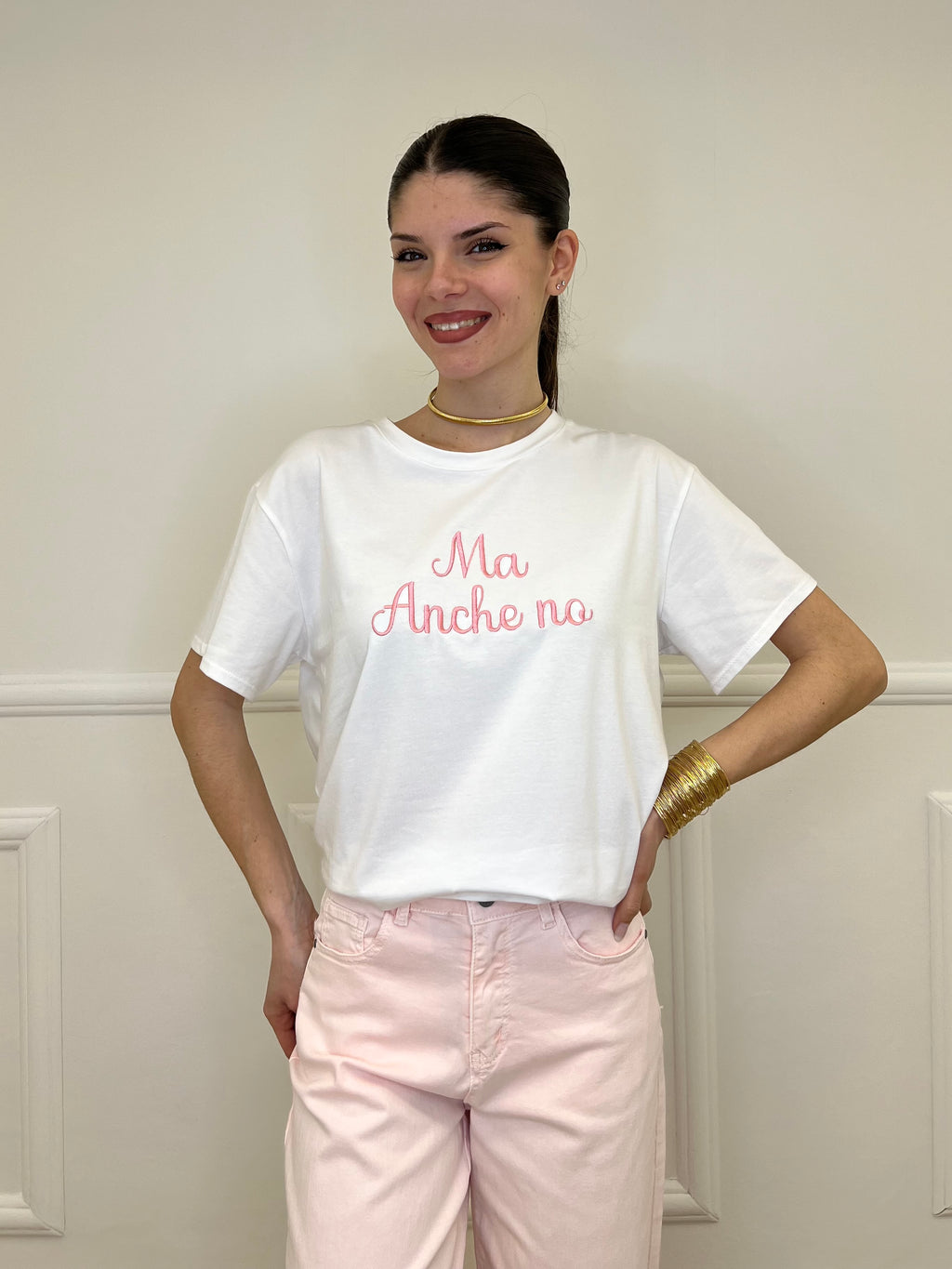 T-shirt Over "Ma Anche No"