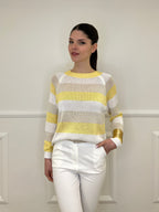 Maglia a Righe 25054 Giallo