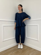 Blusa Chambray Bottoni 2546 Blu