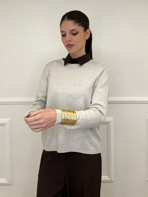 Pullover Basic Girocollo 1186 Ecru