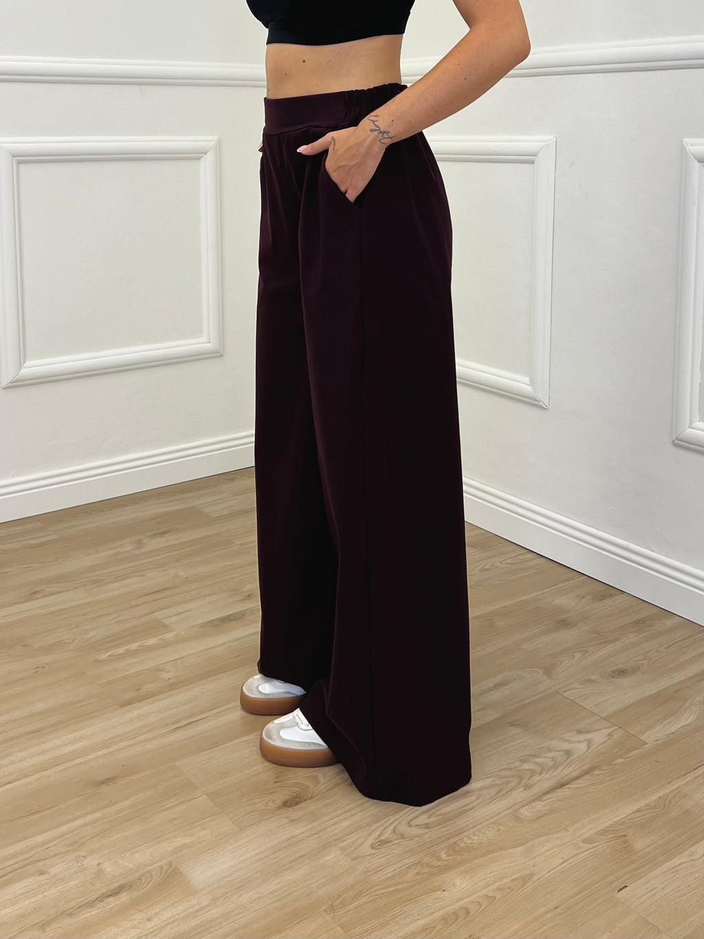 Pantalone Palazzo Punto Milano 3015 Burgundy