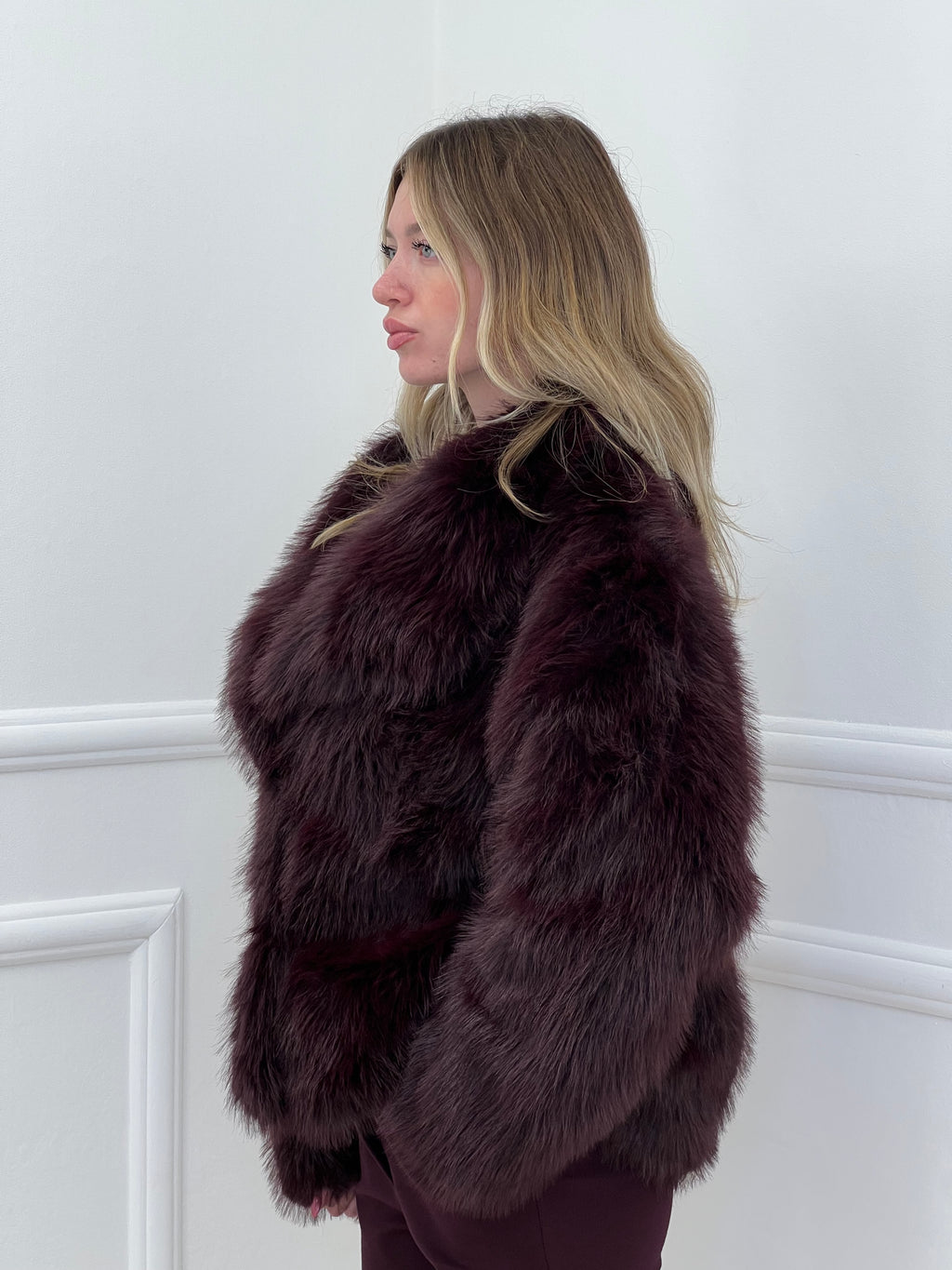 Pelliccia con Colletto 6033 Burgundy