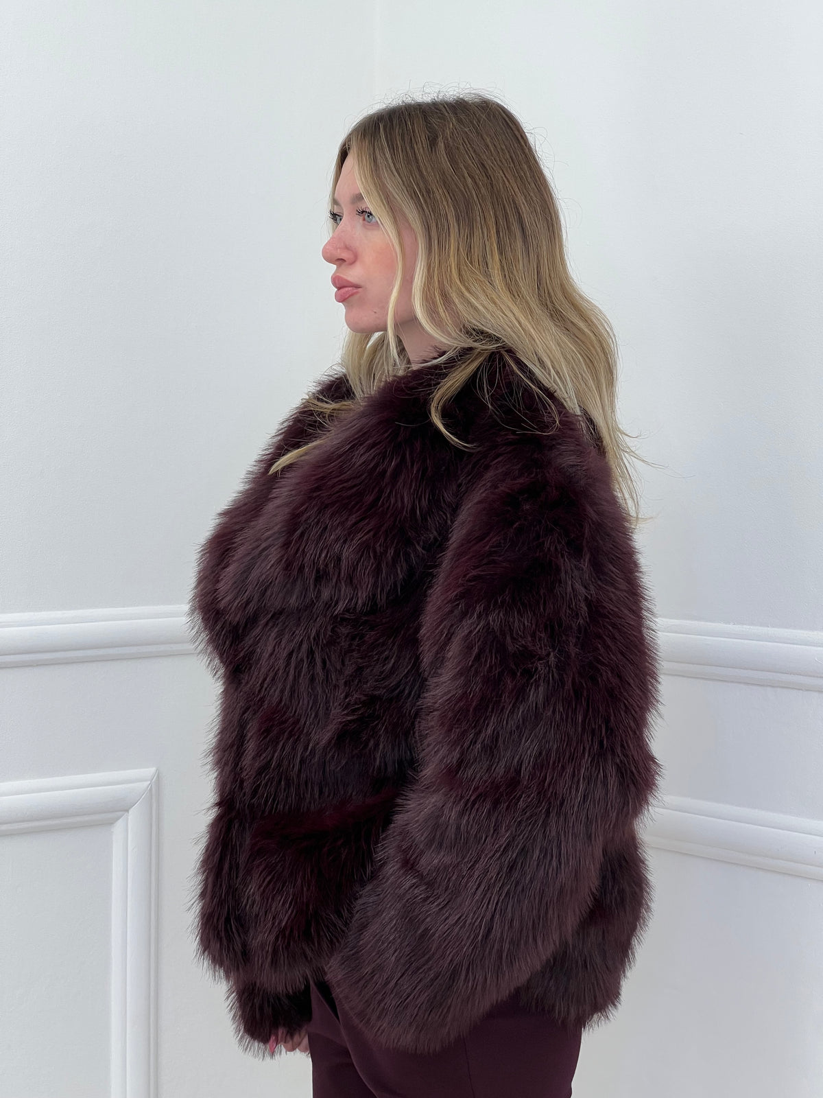 Pelliccia con Colletto 6033 Burgundy