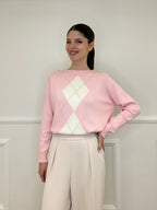 Maglia a Rombi A82628 Rosa